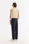 Men's Beige Sleeveless Basic Ribbed Regular Fit Undershirt B001058 - 4