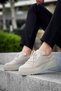 Kb-x502 kuback beige suede high beige sole lace detailed elastic daily men's shoe - 2