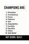 Alayra Framed Champions are ... Motivational Inspirational Positive Quotes Personal Growth Mindset for Success Wall Art Print Wall Art Home Office Gym Room Decor, White