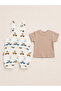 Muslin Salopet Set with Trolley – Summer Baby Boy Romper Set of 2 - 2