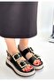 Stan Black Skin Sandals - 2