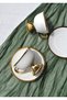 4 Piece 2-Person Porcelain Gilded Coffee Cup Gold Footed Coffee Cup 90 ml - Heva - 2