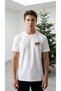 Men's Basic Crew Neck Casual Stylish T-Shirt with Minimal Embroidery Detail - 4