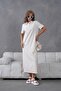 Polo Collar Short Sleeve Slit Relaxed Jersey Dress - 4