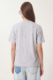 Basic Cotton Knitted T-Shirt Lus0094 Gray Melange - 5