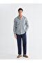 Lcwaikiki Classic Navy Blue Regular Fit Linen Blend Men's Chino Pants - 2