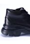 Italian Style Internal and External Natural Leather Men's Shoes Black T12975 - 6
