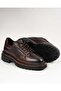 Italian Style Internal and External Natural Leather Men's Shoes Brown T14604 - 3