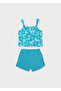 Girl's Printed Top and Shorts Set 6210 - 2
