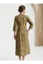 Rochie midi din bumbac imprimat manual - 2