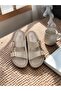 Anatomical, Flexible, Comfortable Women's Slippers with Two Buckles and Silvery Print. - 4