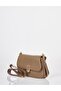 Buckle Detailed Crossbody Bag Dark Mink - 3