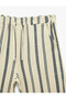 Striped Navy Blue Boy's Shorts 6Skb40110Tk - 5