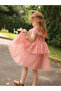 Girls Heart Print Ruffled Sleeveless Dress - 4
