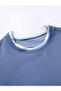 Men Blue Texture Round Neck Short Sleeve T-Shirt and Shorts Co-Ords - 3
