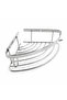 Single Layer Chrome Shampoo Holder 18X18 cm Screws Included Bathroom Sink Corner Shelf Metal Single - 3