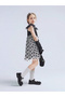 Girls Polka Dot Ruffled Mesh Dress - 2