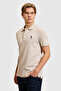 Men's Slim Fit Polo Neck Stone Basic T-Shirt 50322304-Vr049 - 3