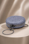 Smoked Women's Round Shaped Stone Detailed Chain Strap Evening Dress Handbag Stylish Evening Event Bag - 5