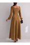 Women's Slit Detailed Long Stylish Dress - 3