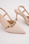 Spr-3627 Stiletto Heel Stone Detailed Slippers - 2