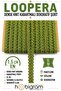 Green Gold Loopera Dense Knit Embossed Decorative Ribbon – Premium Handcrafted Ornament 5 Meters