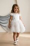 White Tulle Short Sleeve Baby Girl Dress - Princess - 3