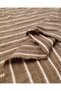 Green Ecru Striped Knitwear Knitted Fabric Cottony Soft Flexible 160X260Cm - 2