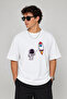 Design Astronaut Missile Front Print Oversize Cotton Crew Neck Unisex T-Shirt