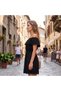 Women’s Off Shoulder Floral Midi Dress – Boho Ruffle Summer Dress with Elastic Waist –Medium - 5