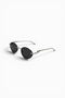 Pantera Metal Oval Sunglasses Laser Cutting Black Glass – Premium Design Uv400 Protected - 3