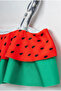 Girls' Watermelon Print Ruffle Bikini Set - Quick-Dry Beach and Pool Set - 3