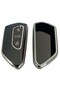 Volkswagen Golf 8 Seat Cupra Skoda Octavia Compatible Remote Key Case Cover Auto Keychain Black Silver - 4