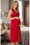 Women's Fuchsia Lace Special Design Maternity Nightgown - 4