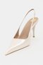 Mehru Sedef Patent Leather Belt Detail Pointed Toe Women's Heeled Shoes - 6