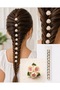 Floral hair bead earring ring ornament charm set with clips - 10 pieces - women, teen girls, kids, baby accessories
