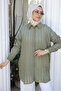 Khaki Striped Casual Shirt - 3
