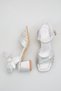 Silver Evening Dress with Stone Detail Comfortable Girls' Evening Dress with Stone Detail Silver Girls' Heeled Shoes - 2