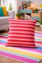 Energetic Lines Colorful Modern Patterned Throw Pillow Cover |   Energetic & Stylish Living Room Decor Throw Pillow Cover