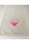 100% Handmade Embroidered Vintage Laced Natural Linen Fabric Heart Themed 30X90 cm Runner - 4