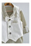 Striped Shirt, White Vest and Trousers Set 3 Piece Set (2 Years - 3 Years - 4 Years - 5 Years) - 4