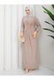 Women's Buckle Detailed Hijab Dress - 4