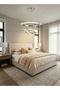 Modern Lighting, Chandelier, Light, Chinese Knot, Chrome Color, 45x15 cm, Suitable for bedroom and living room, Adjustable height - 3