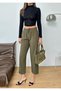 New Season Sweat-Proof 100% Linen Fabric Pants with Full Elastic Waist and Lace-Up Ankle Cuffs - 6