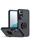 Realme C65 4g Case with Camera Protection, Ring Holder, Magnetic Stand, Frosted Back Cover