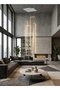 Modern Lighting, Chandelier, Chrome Color, D:40+100*10,H:200 cm, Suitable for stairs, villas, lobby, living room, Adjustable height - 2