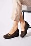 Lesfer double striped feta women's shoes brown leather - 2