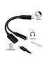 محول صوت وشحن USB-C 2 في 1 - شحن سريع + مدخل 3.5 ملم - صوت عالي الجودة - كابل مجدول متين
