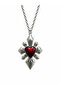 Gothic Red Heart Detailed Metal Necklace Unisex Gift Design Accessory - 3