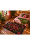 Aura Series – Ethnic Floral Snake Motif Green Orange Woven Base Decorative Carpet Aura6 - 3